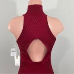 Good American NWT Dress Size 3/4 L/XL Angled Rib Mock Halter Midi Team Cardinal Photo 10