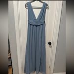 Lulus Heavenly Hues NWT size Small Light Blue Maxi Dress Chiffon Gown Photo 2