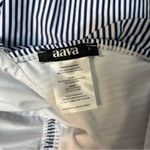 aava Oceane Retro Blue White Striped Ruffle V Photo 2