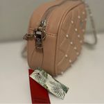 Badgley Mischka NWT Crossbody Pearl Stud Diamond Quilted Bag (BM-4138) Pink Photo 6