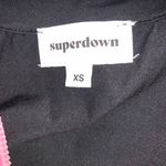 superdown   marina zip front bodycon mini dress black & pink size XS NWT Photo 6