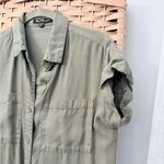 Velvet Heart Olive Green Button-Up Shirt Dress Photo 2