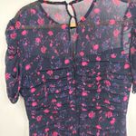 Tanya Taylor  Falling Floral Carti silk ruffle boho mini Dress Size 8 Photo 9