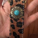 Free People  Leopard Print Keychain with Turquoise Accent Photo 3