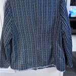 Chico's Navy and Silver Textured Fabric Blazer Photo 6