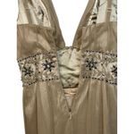 NWT Mandalay Dark Pearl Beaded Empire Waist Maxi Long Evening Gown Womens Size 8 Gray Photo 7