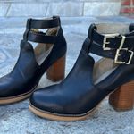 Seychelles Black Cutout Buckle Strap Ankle Boots Photo 0