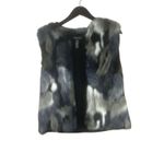 INC International Concepts Faux Fur Sweater Vest Women's S/M Black Gray Blue Size M Photo 0