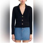 NWT Aqua Cashmere Black Blazer Cardigan Jacket XXL Photo 1