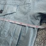 American Eagle NEW! Pinstriped Denim Cropped Jacket Size L Photo 5