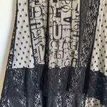 Y2K Vintage Bali Corp sz S Womens Black Sheer Lace Polkadot Tiered Midi Dress Photo 6