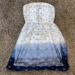 Mudd Small mud blue and white strapless dress. Very comfy Photo 0