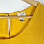 A New Day  Mustard Yellow Round Neck Lace Detail Long Sleeve Blouse M Photo 3