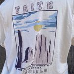 Woman’s (juniors) Love Peace & Lazy Days FAITH Crop Top Sz L Spiritual Wear Purple Size L Photo 5