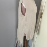 BCBGeneration  Sweater Poncho XS/S Sleeveless Open Back Turtleneck Fringe Photo 5