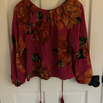 Farm Rio  Women’s Floral Tiered Tie Front Blouse Photo 0