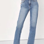 We The Free  Pacifica High Rise Slim Straight Leg Size 29 Light Wash Boho Photo 0