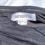 Thats So Fetch Black Mesh Ruched Strapless Bodycon Mini Dress Women's Size 4 Photo 2