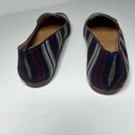 J Crew Striped Blue Burgundy Loafers Size 7 Photo 2