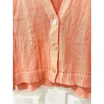 Chico's Chico’s Button Front Linen & Cotton Blend Cardigan Size Medium Sienna Rose NWT Photo 2
