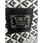 Cato Blouse Plus Size 22/24W Black & White Print Rayon V Neck Roll Tab Sleeves Photo 6