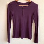 Roots Activewarm Long Sleeve Henley Top Purple Size Small Photo 1
