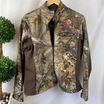 Realtree  Brown Camouflage Long Sleeve Zip Up Athletic Outdoor Jacket L Photo 0