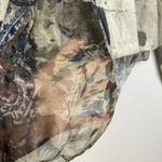 Scandal Italy Sweater Top Long Sleeve Knit Layered Lined Sheer Shirt Pleat Back* Brown Size M Photo 11