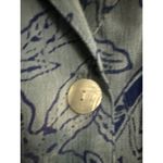 Nomadic‎ Traders Shirt Women’s Size S Button Up Short Sleeve Tropical Hawaiian Blue Photo 4