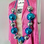 Endymion Mardi Gras Blue and Silver Beaded Necklace Photo 2