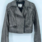 Xhilaration  Women's Dark‎ Gray Faux Leather Zipper Jacket Size Small Great Cond. Photo 0