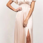 Baltic Born Preston Satin Maxi Dress in Champagne Size Medium NEW Photo 0