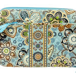 Vera Bradley Vera‎ Bradley Bali Blue Quilted Hard Sided Computer Laptop Tablet Bag 12”x9” Photo 0