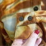 Vintage Central Falls Long Sleeve Shirt Dress Brown Orange Sz 2 Missing Buttons Photo 8