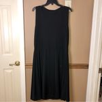 Chico's Additions by Chico’s Faux Wrap V Neck Sleeveless Slinky Dress Black 2 Photo 1