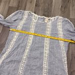 Sundance crochet striped coastal beach blouse Blue Size M Photo 3