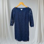 London Times  Lace Overlay Dress Blue Size 4 Photo 1