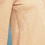 Anthropologie Maeve mustard orange striped wide bell sleeve cowl neck top Photo 1