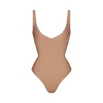 SKIMS Body Unlined Plunge Thong Bodysuit in Sienna, Size Small Photo 4