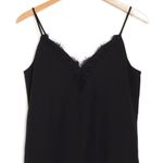Melrose and Market  Black Lace Inset Layering Cami Tank Top Size XSMALL NWT Photo 2