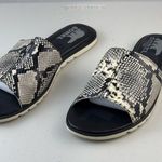 Sorel Ella II Block Slide Sandal Snakeskin Print Leather Women Size 8.5 EUR 39.5 Photo 0