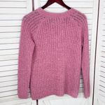 Preswick & Moore Preswick & Moore Loose Weave V-neck Sweater Rose Pink Small Photo 8