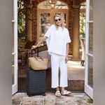 Frank & Eileen Set  Malibu Travel Set White Large l OS Capelet Catherine Pants Photo 2