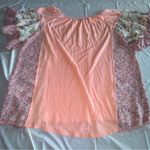 & Other Stories Free People vibes Orange Short Sleeve Tee with Floral Ruffle Sleeves Photo 5