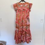 Never Fully Dressed Monique Frida Marble Print Crepe Dress US 14 Pink Photo 5