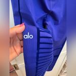 Alo Yoga High Waist Flocked Moto Leggings- Sapphire Photo 4