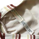 Free People Gidget Sports Bra Ivory Combo Stripe Women's Size Small Tan Photo 4