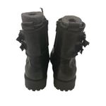 *Bata Boots Womens Size 38 Black Leather Combat Moto Whimsigoth Grunge Witchy Photo 4