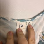 Gap  Women’s Tie Waist Blue White Floral Boho Spaghetti Strap Summer Jumpsuit Photo 3