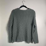 Me to We  Women's Green Cable‎ Knit Pullover Chenille Sweater Large Photo 5